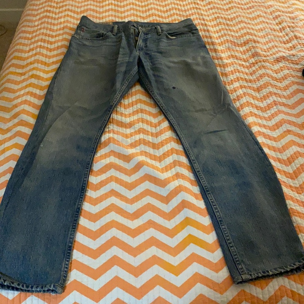 Medium denim Polo jeans. Good condition.